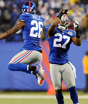 Stevie Brown (27) has been a godsend for a Giants team that needed someone to step up in an injury-depleted secondary.